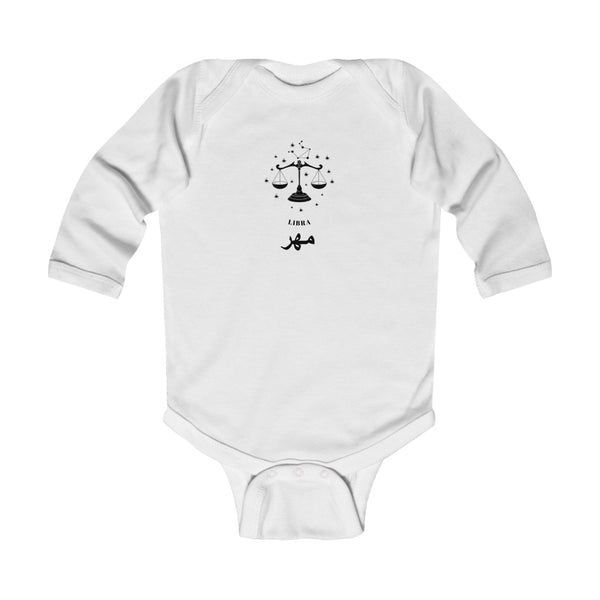 Infant Long Sleeve Bodysuit | Mehr or Libra Zodiac Sign