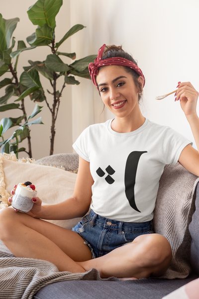 Women Jersey Short Sleeve Tee | Persian Alphabet "Pe"